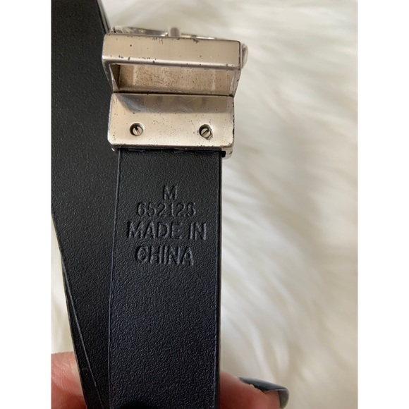 CALVIN KLEIN Black Studded Reversible Belt - Picture 8 of 8